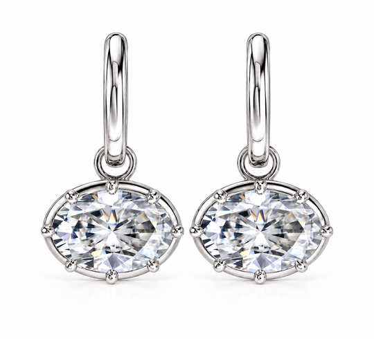 Hailey Maxi Earrings silver PREORDER