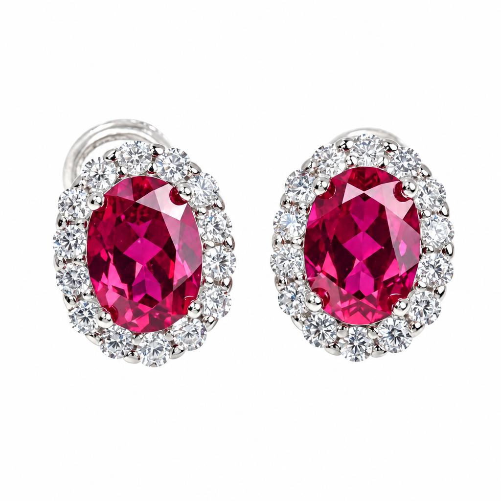 Halo Pink Earrings