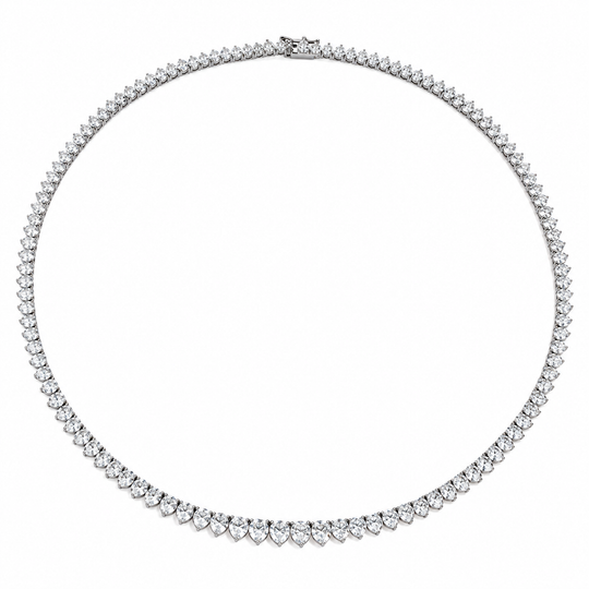 Tennis Luxe Necklace Silver