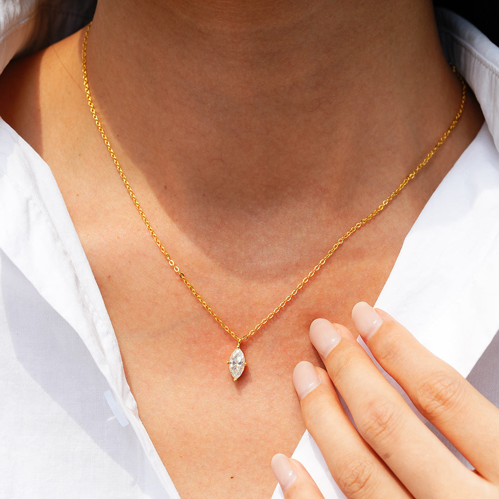 Marquise Necklace Gold