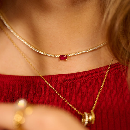 Jenna Necklace Red