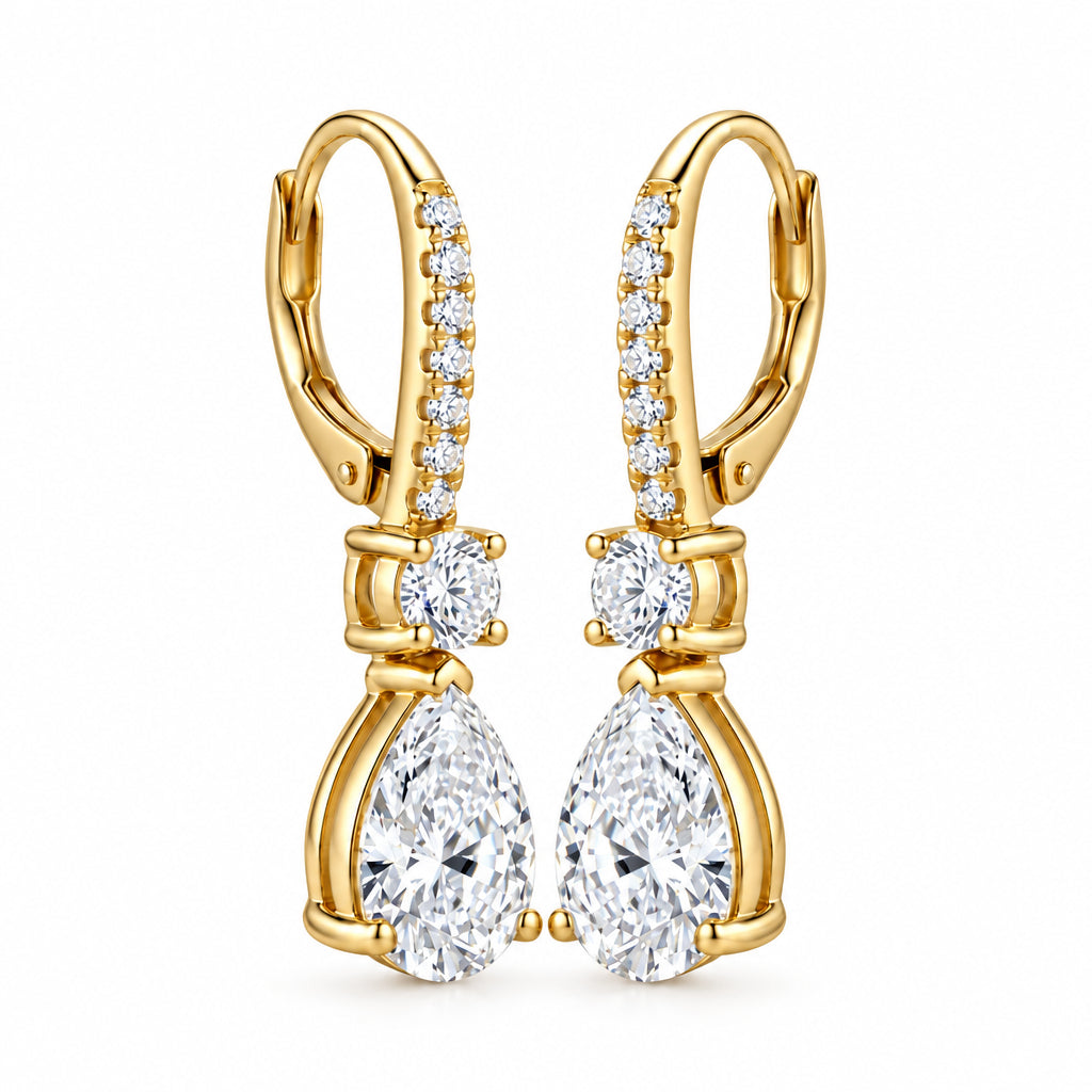 Pear Drop Huggies Gold