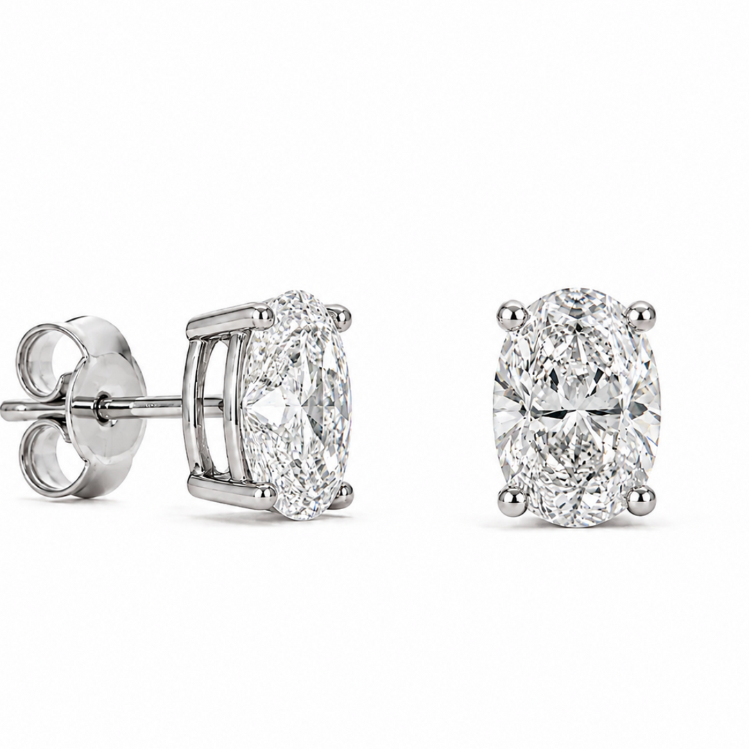 Oval Cut Studs