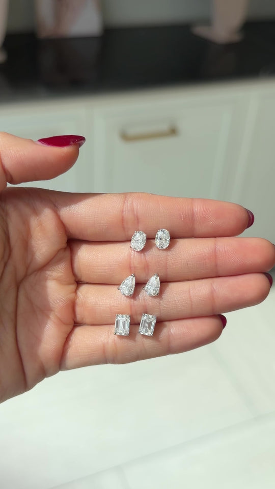 Oval Cut Studs